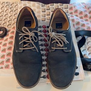 Size 8 Johnston & Murphy Navy Oiled Leather shoes